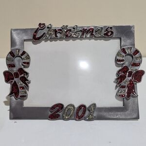 Silver Christmas 2001 Picture Frame. 4 X 6